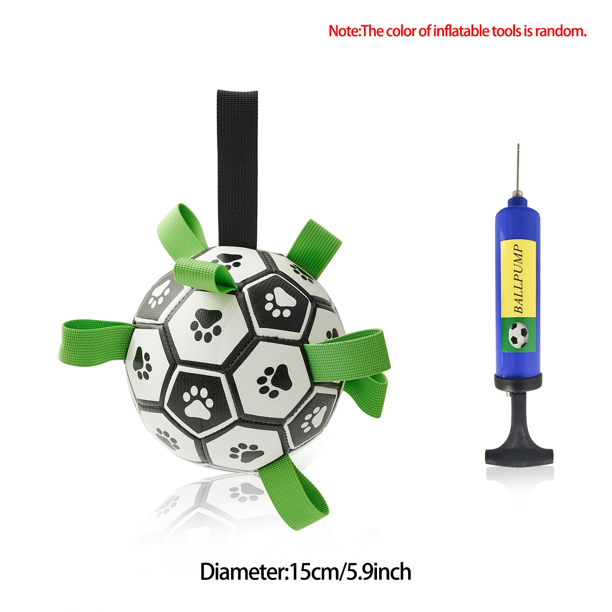 Interactive Dog Football Toy: Soccer Ball, Inflated Training Toy for Dogs