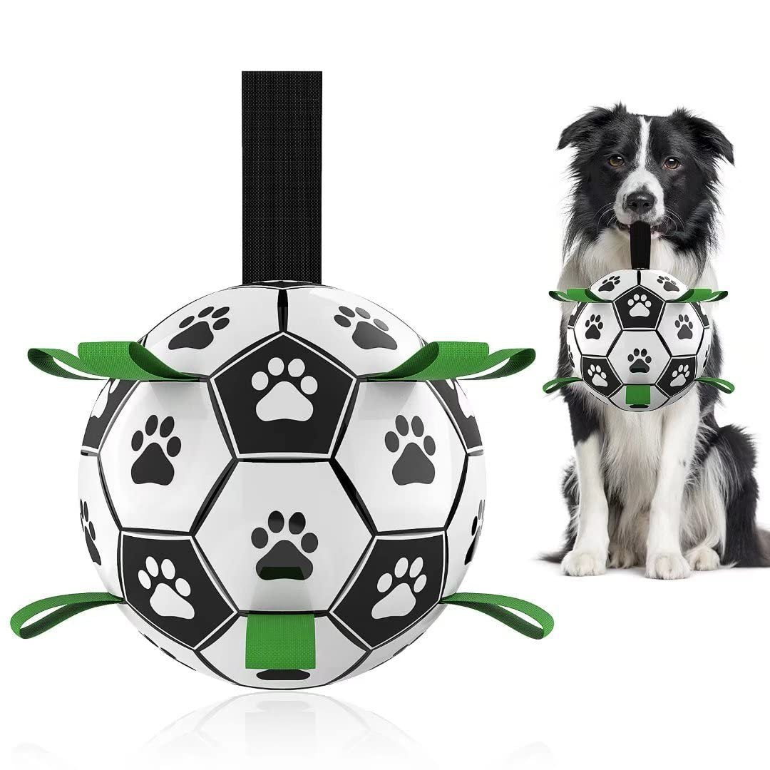 Interactive Dog Football Toy: Soccer Ball, Inflated Training Toy for Dogs