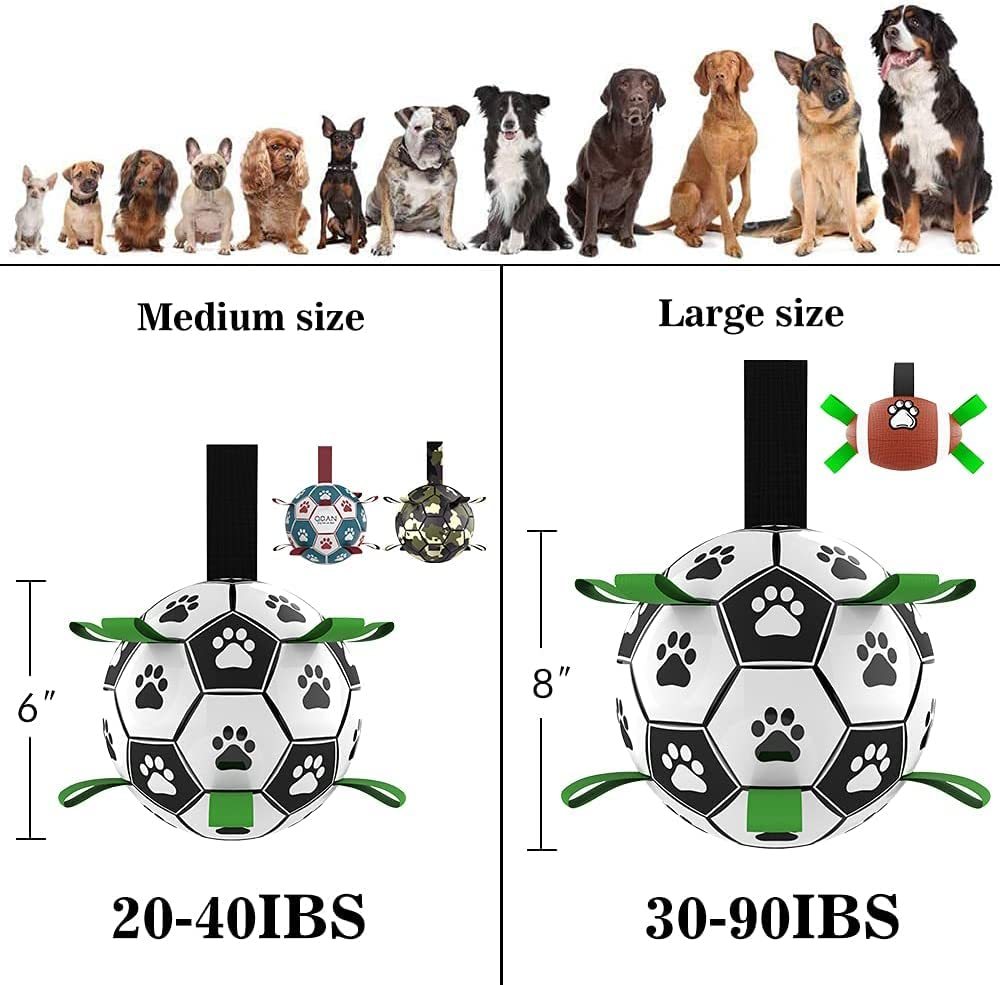 Interactive Dog Football Toy: Soccer Ball, Inflated Training Toy for Dogs