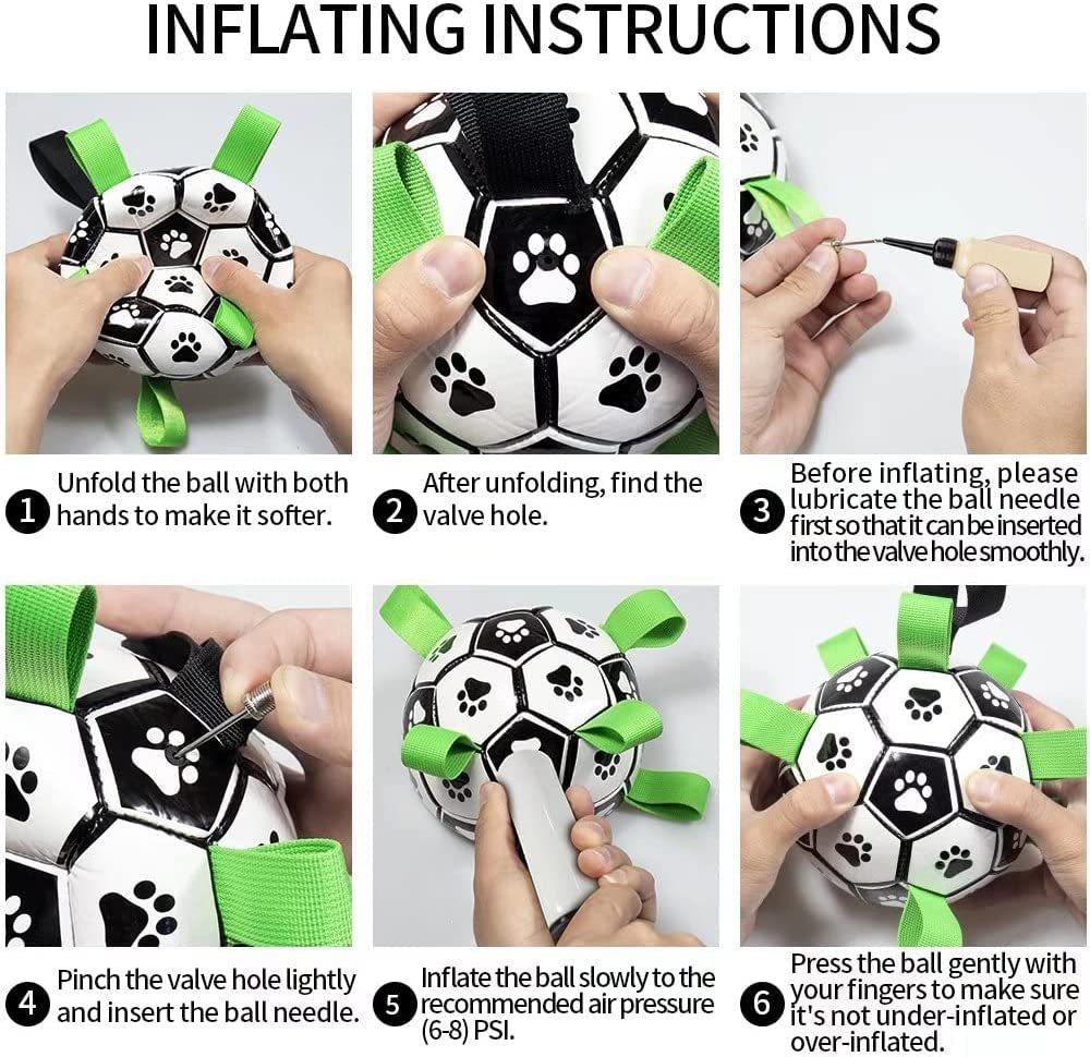 Interactive Dog Football Toy: Soccer Ball, Inflated Training Toy for Dogs