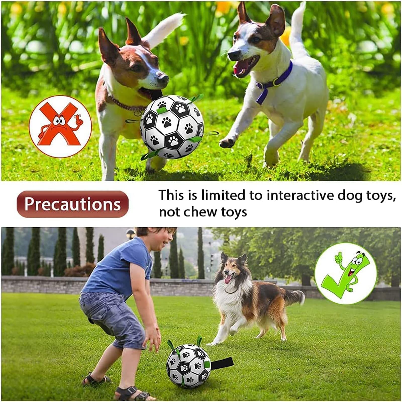 Interactive Dog Football Toy: Soccer Ball, Inflated Training Toy for Dogs