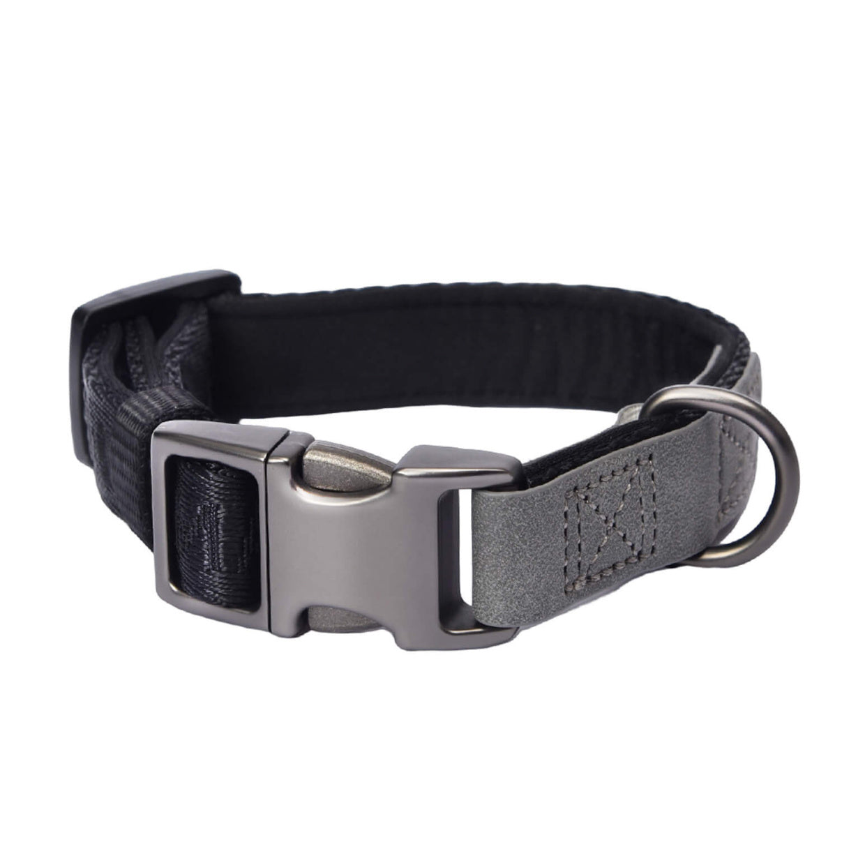 PETMARVEL Heavy Duty Solid Dog Collar Neoprene Padded One Inch Wide