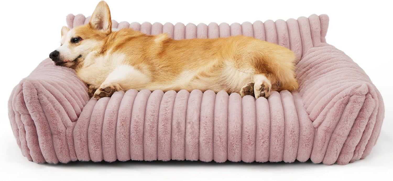Bedsure Cute Cat Couch For Pets - Fluffy Cat Sofa