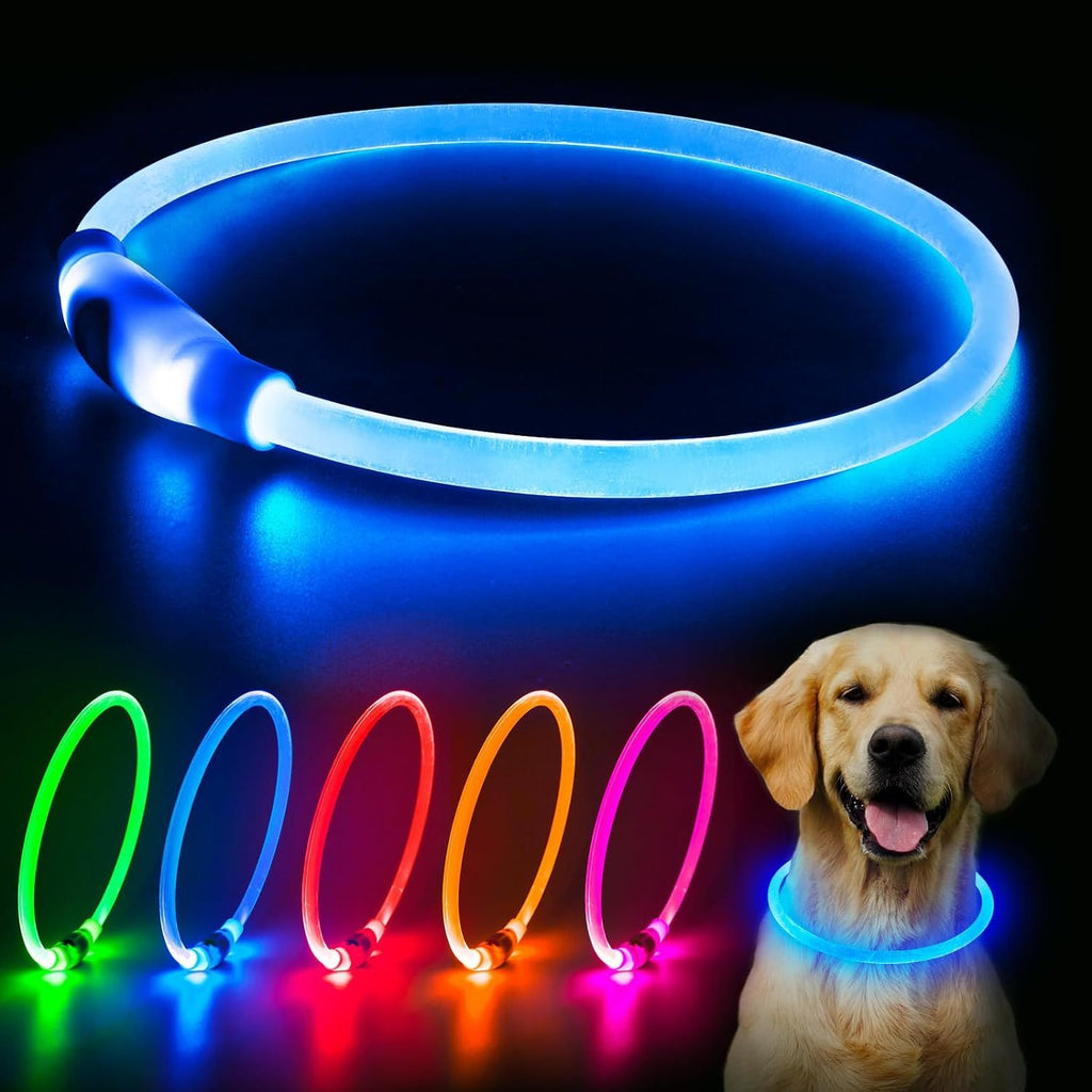 LED Dog Collar USB Rechargeable Glowing Pet Collars