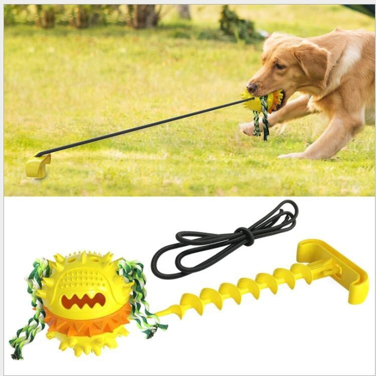 Dog Teething and Bite-Resistant Outdoor Strong Draw Rope Ball