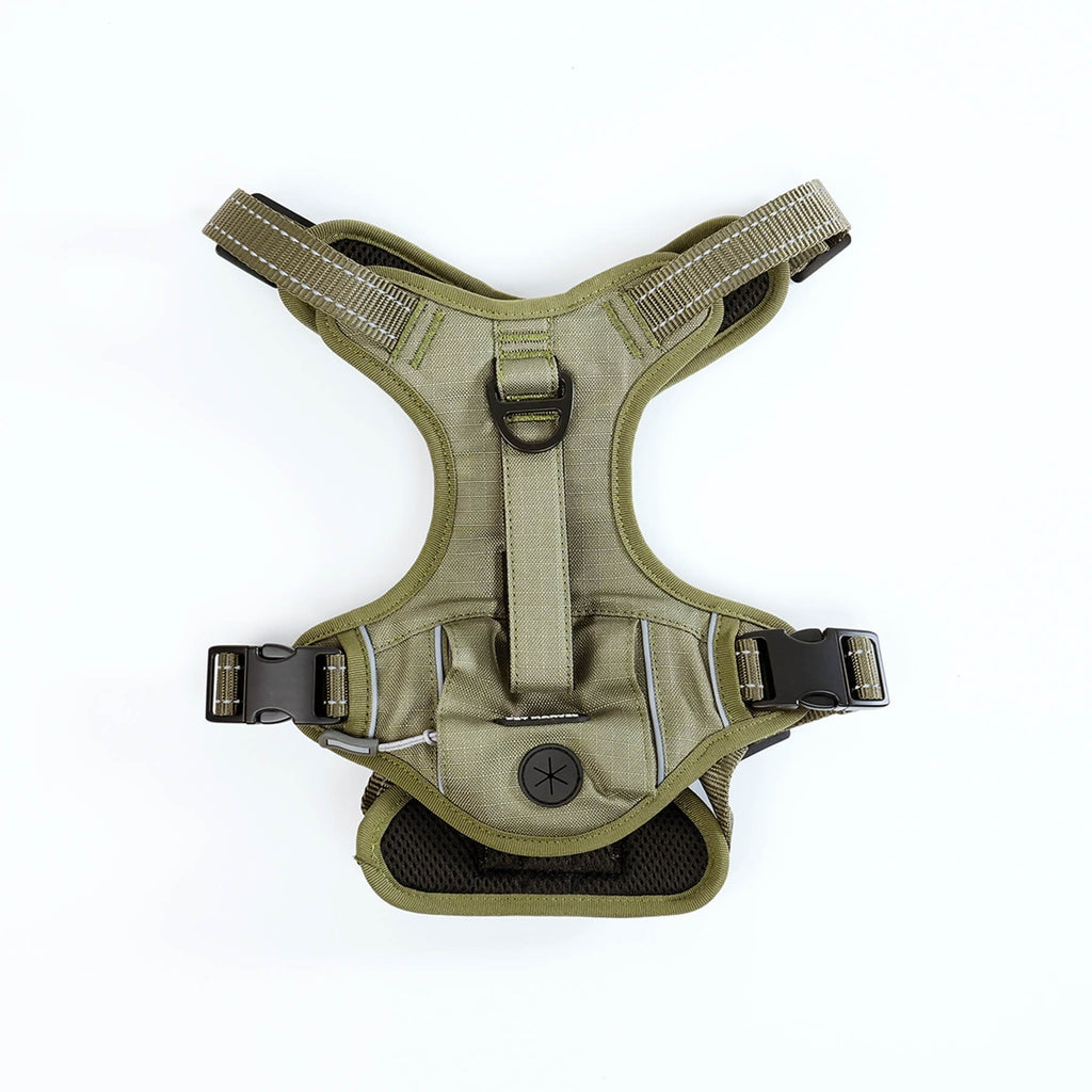 PETMARVEL High-Perfomance Tactical Dog Harness With Poop Bag Holder, No Pull Front Clip & Metal Buckles