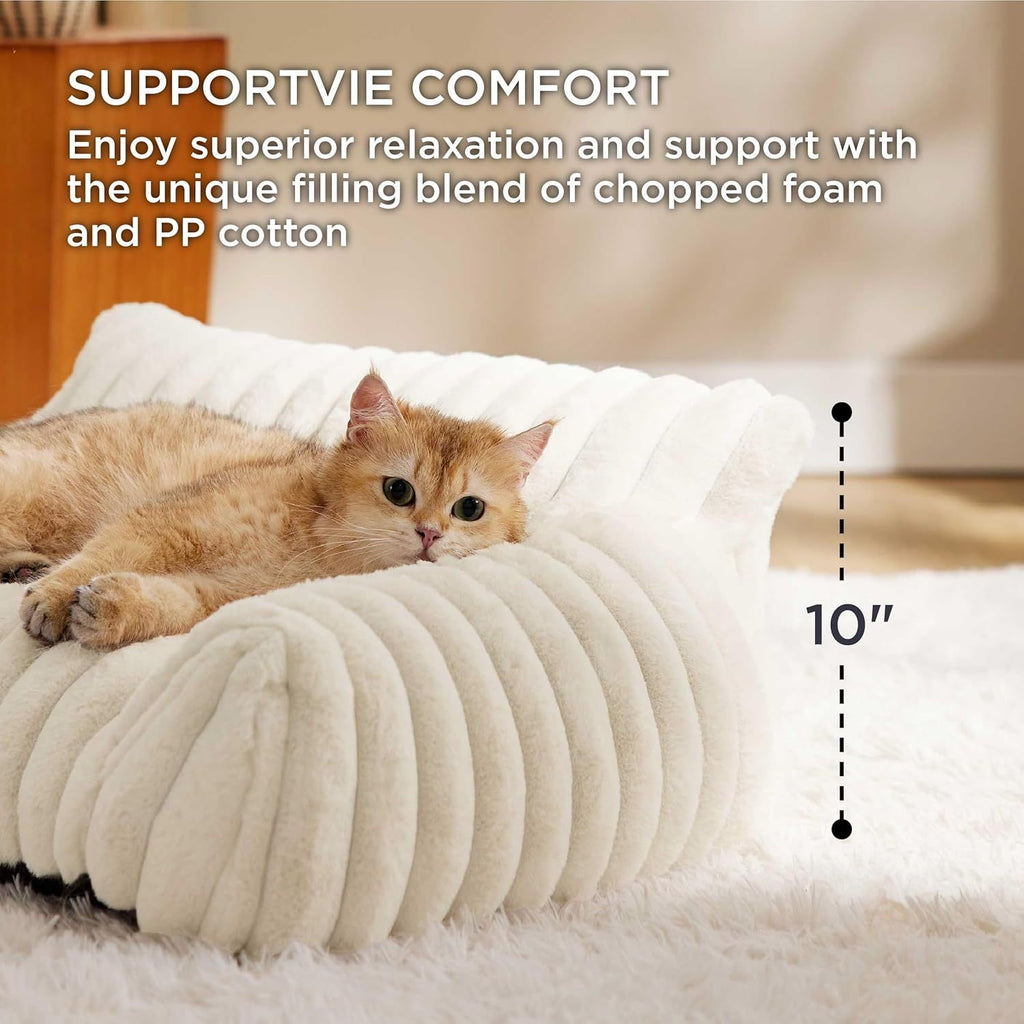 Bedsure Cute Cat Couch For Pets - Fluffy Cat Sofa