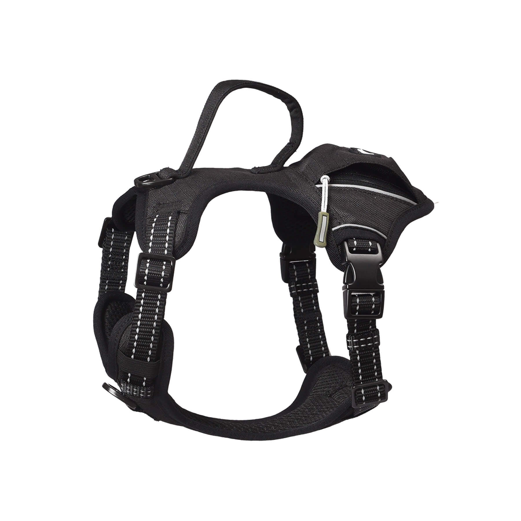 PETMARVEL High-Perfomance Tactical Dog Harness With Poop Bag Holder, No Pull Front Clip & Metal Buckles
