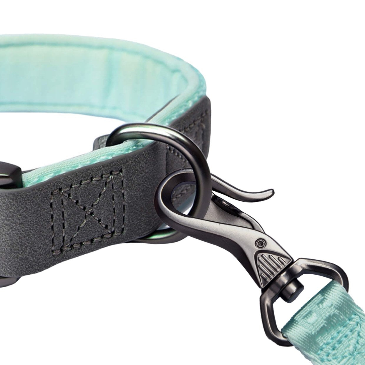 PETMARVEL Heavy Duty Solid Dog Collar Neoprene Padded One Inch Wide