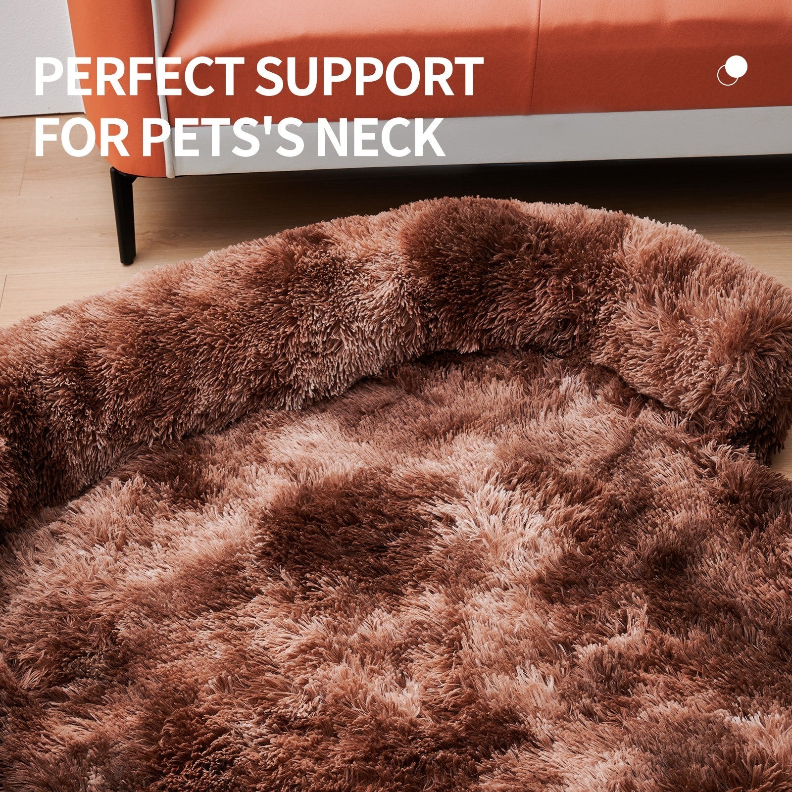 Calming Dog Bed Fluffy Plush Dog Mat Furniture Protector