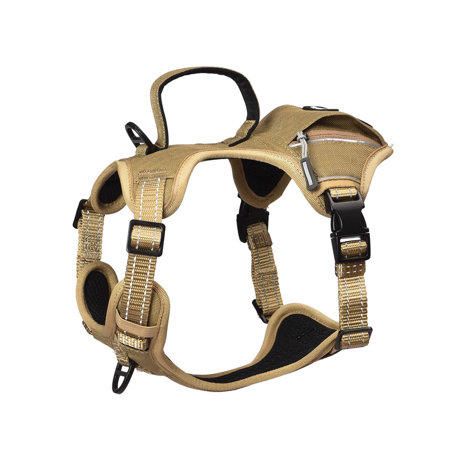 PETMARVEL High-Perfomance Tactical Dog Harness With Poop Bag Holder, No Pull Front Clip & Metal Buckles
