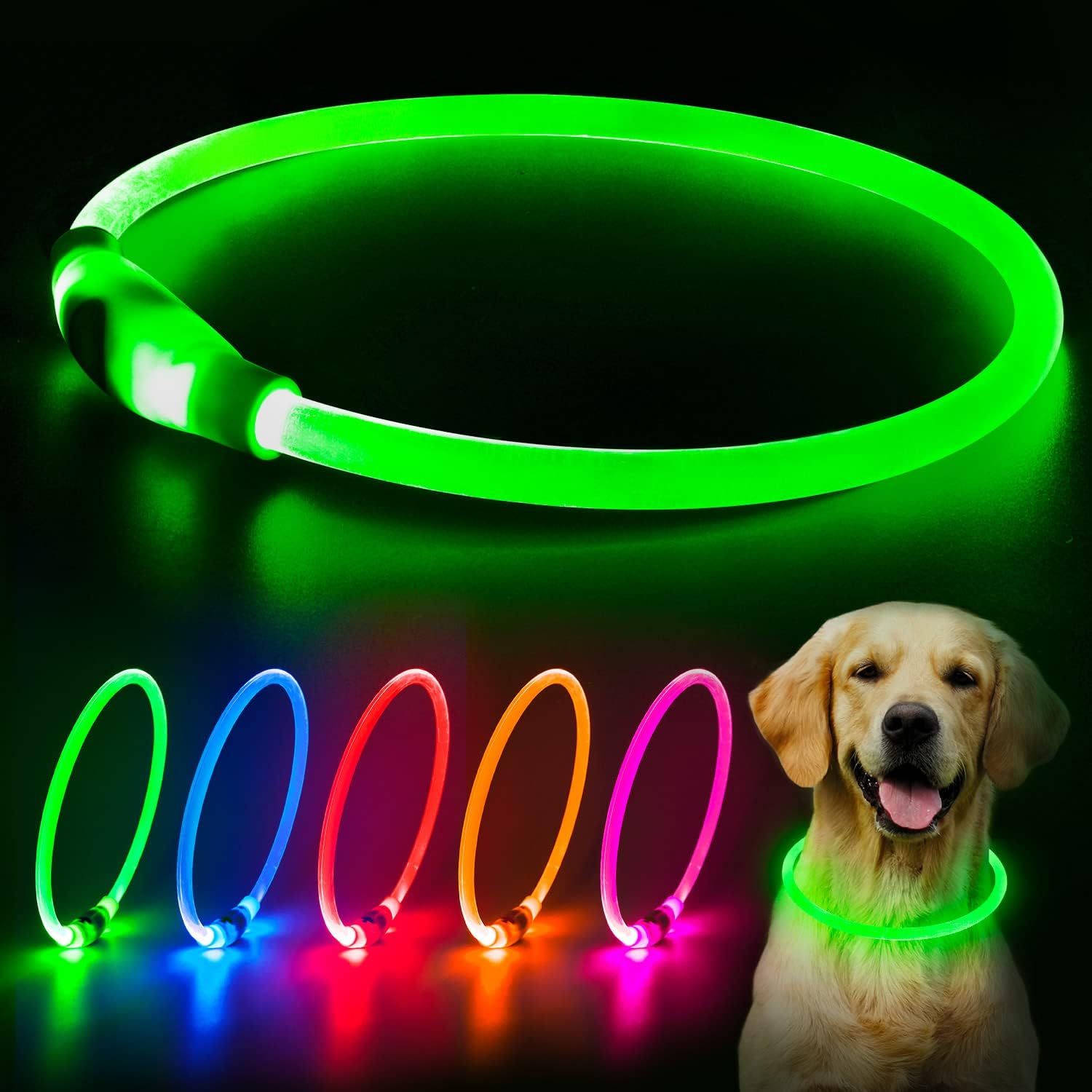 LED Dog Collar USB Rechargeable Glowing Pet Collars