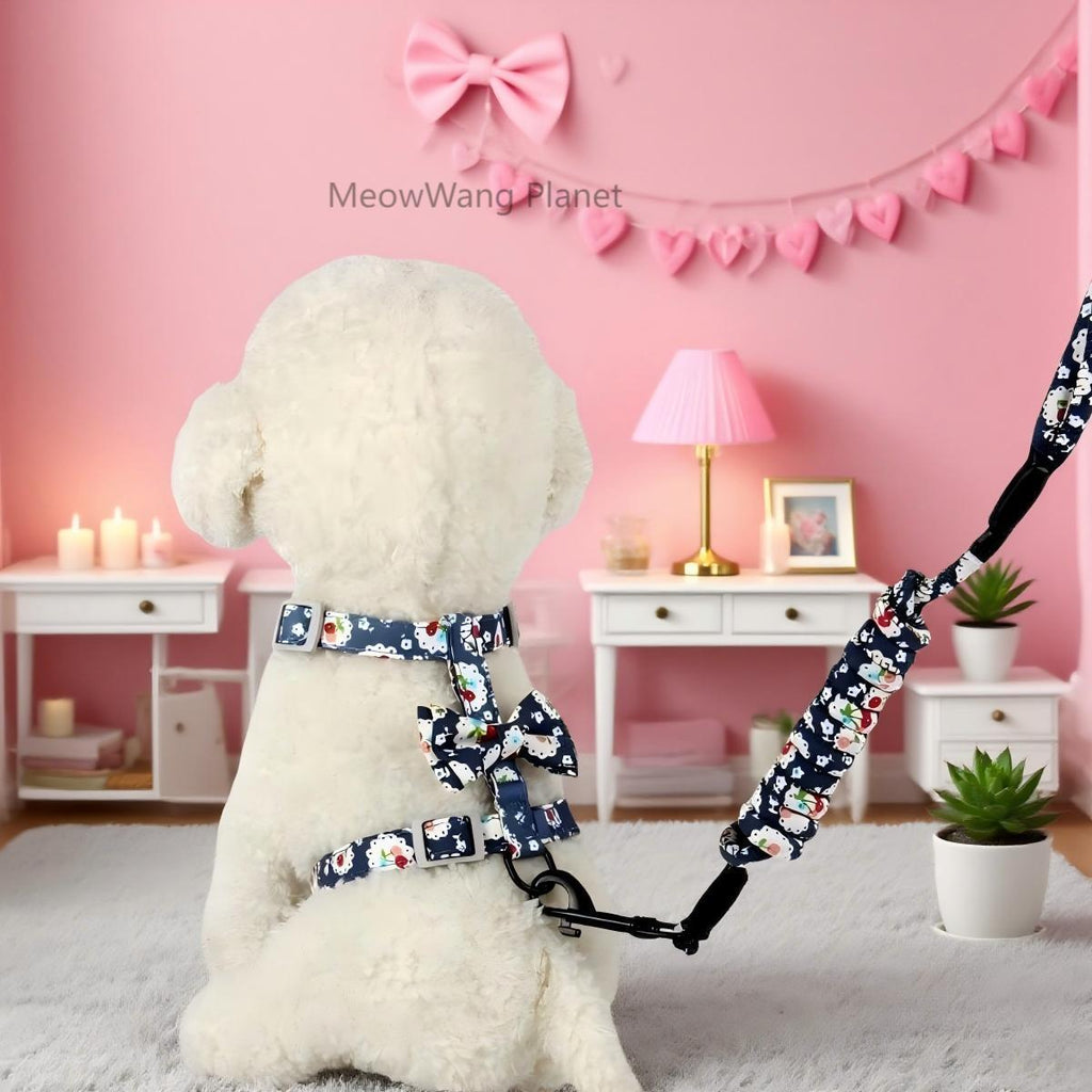 Japanese Style Pet Harness And Leash Set Adjustable Vest For Cats And Small Dogs