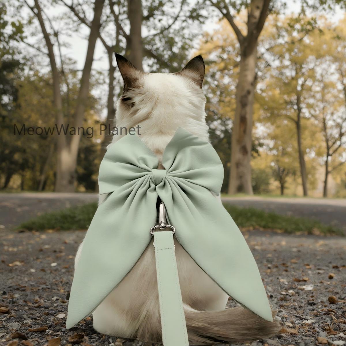 Pet Harness Leash Set Elegant Adjustable Half Vest Design For Cats Small Dogs