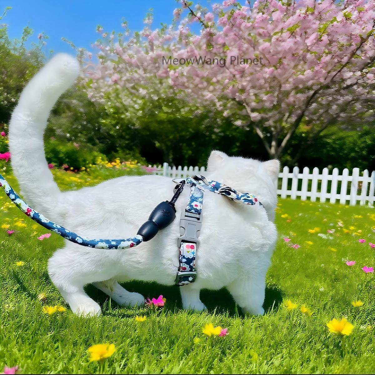 Japanese Style Pet Harness And Leash Set Adjustable Vest For Cats And Small Dogs